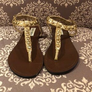 Steve Madden gold glitter sandals